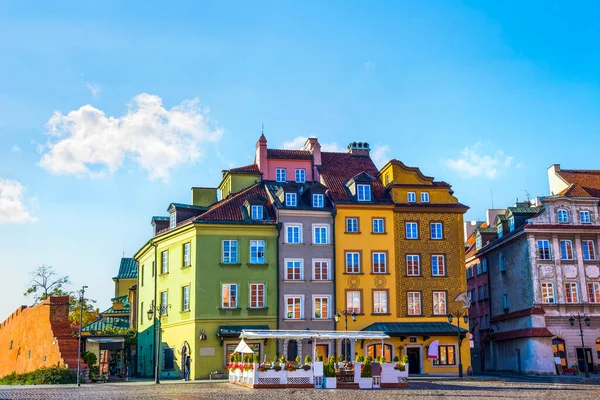 Colorful Houses Square Old Town Warsaw Poland — Stock Photo, Image