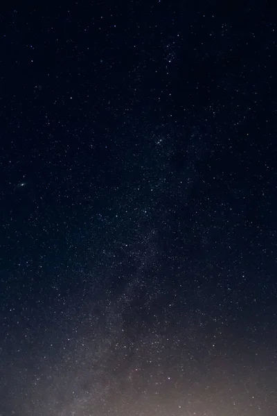 Млечный Путь Галактика Поднимается Последнего Света Дня Темное Небо Ночи — стоковое фото