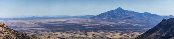 Panorama Del Confine Tra Stati Uniti Messico Visto Lontano Attraverso — Foto Stock