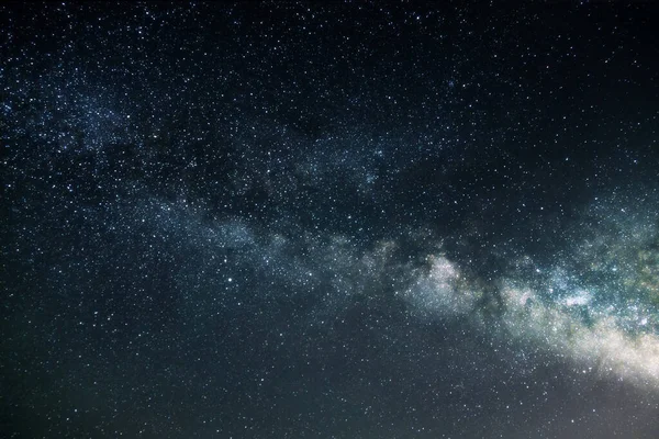 Ядро Галактики Млечный Путь Сияющем Синем Свете Множеством Звезд — стоковое фото