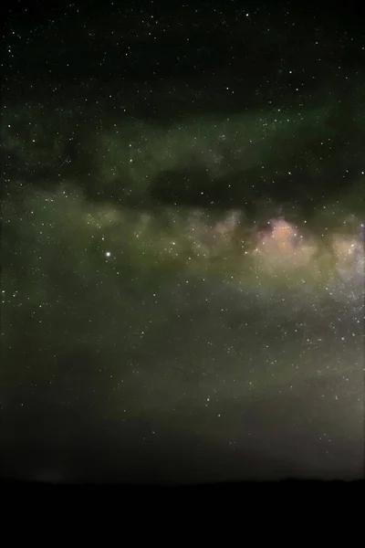 夜空中自然色彩的银河系核心 — 图库照片