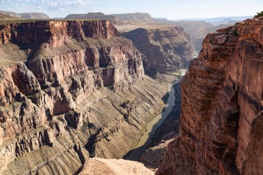 Arizona 'daki Toroweap' in kuzey kenarından Büyük Kanyon manzarası..