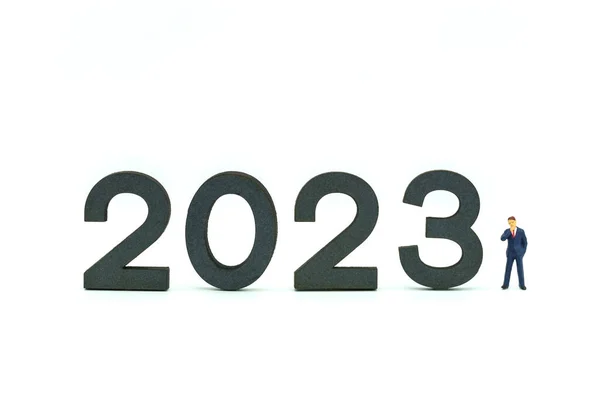 2023 Νέο Έτος Και Business Planning Concept Κοντινό Πλάνο Του — Φωτογραφία Αρχείου