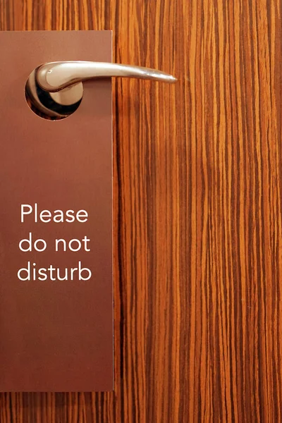 Disturb Door Hanger Hanging Hotel Room Door Handle — Stock Photo, Image