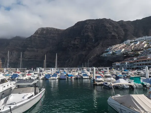 Los Gigantes Tenerife Canarische Eilanden Spanje December 2021 Jachthaven Met — Stockfoto