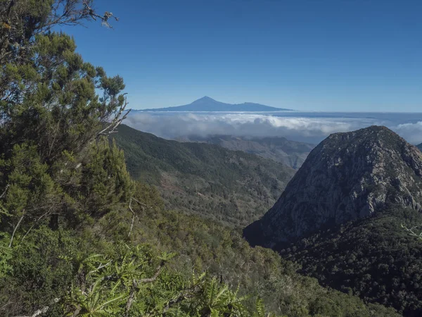 Vacker Utsikt Från Mirador Del Bailadero Med Vulkaniska Klippformationer Los — Stockfoto