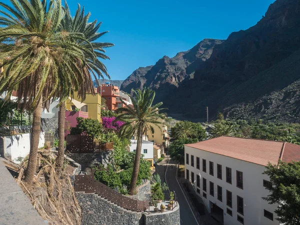 Uitzicht Het Pittoreske Dorpje Calera Valle Gran Rey Van Het — Stockfoto