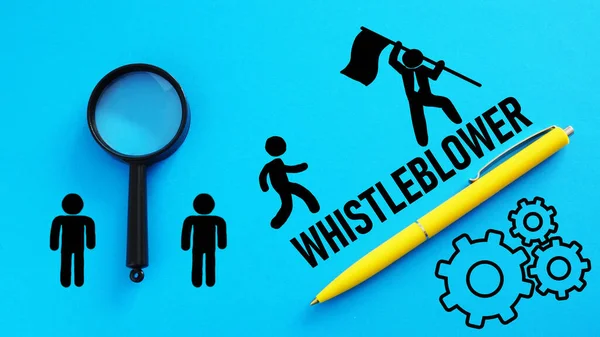 Stock image Whistleblower is shown using a text