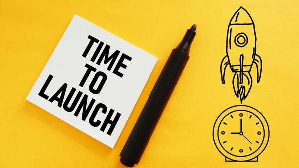 stock image Time to launch and start new business, entrepreneurship to launch project, time management concept