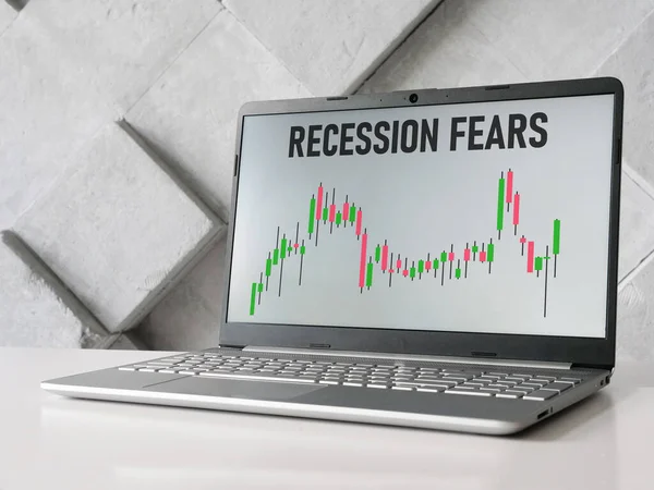 Recession Fears Shown Using Text — Foto Stock