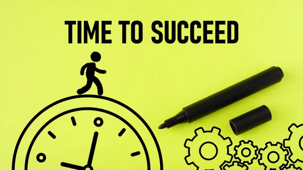 Time Succeed Shown Using Text — Stock Photo, Image