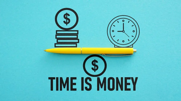 Time Money Shown Using Text — Φωτογραφία Αρχείου