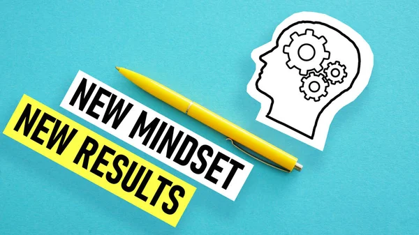 New mindset and new results is shown using a text