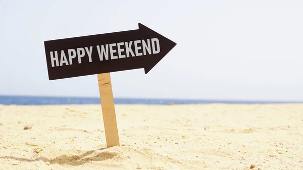 Happy Weekend Jest Wyświetlany Pomocą Tekstu — Zdjęcie stockowe