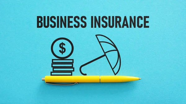 Business insurance concept is shown using a text