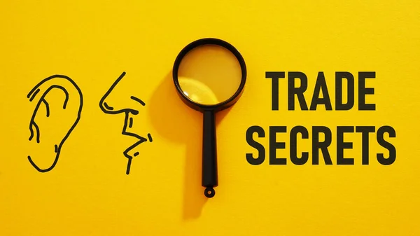 Trade secrets are shown using a text