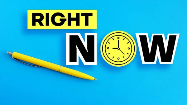 Right Now Shown Using Text — Foto Stock