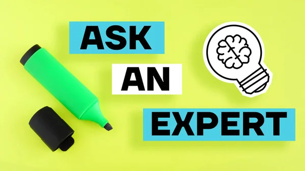 Ask Expert Shown Using Text — Foto Stock
