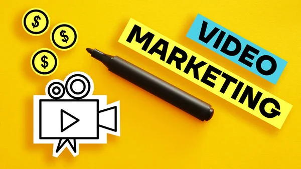 Video Marketing Shown Using Text — Foto Stock