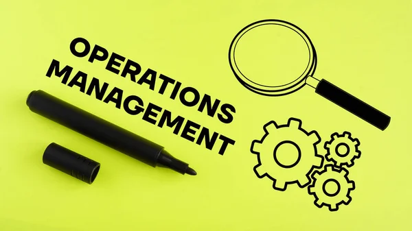 Operations Management is shown using a text and picture of gears