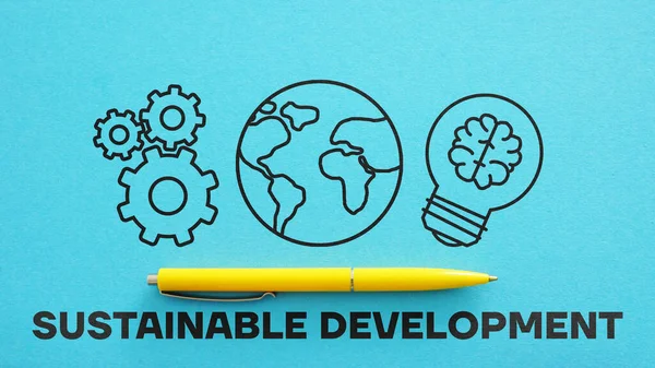 Sustainable Development Goals Sdg Shown Using Text — Zdjęcie stockowe