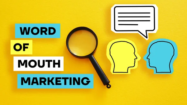 Word Mouth Marketing Shown Using Text — Foto Stock