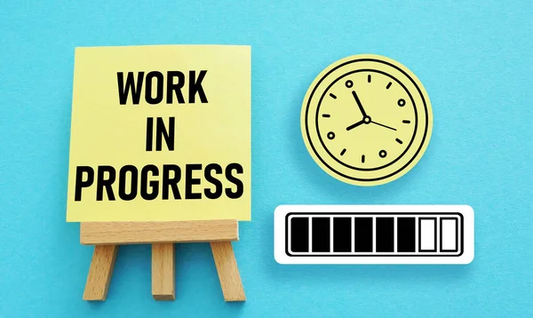 Work Progress Shown Using Text Picture Progress Bar — Foto Stock