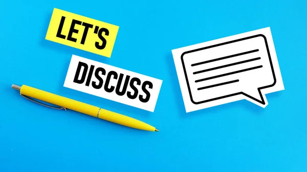 Let Discuss Shown Using Text — Foto Stock