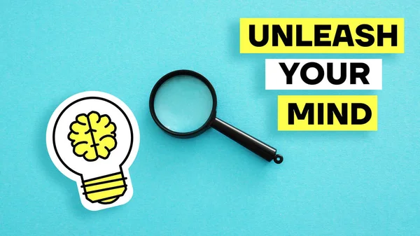 Unleash Your Mind Shown Using Text — Foto Stock