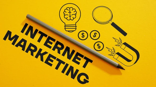 Internet Marketing Shown Using Text — Foto Stock
