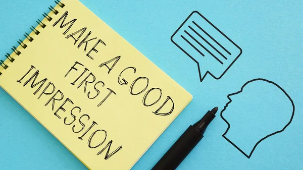Make Good First Impression Shown Using Text — Foto de Stock