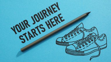 Your journey starts here is shown using a text