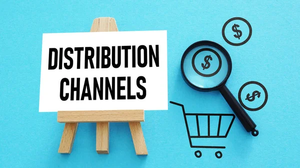 Distribution Channels Shown Using Text — Stockfoto