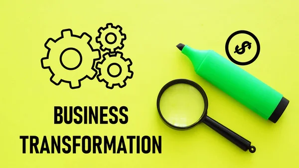 Business Transformation is shown using a text