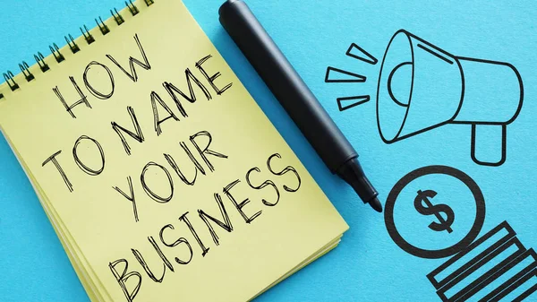 How To Name Your Business is shown using a text