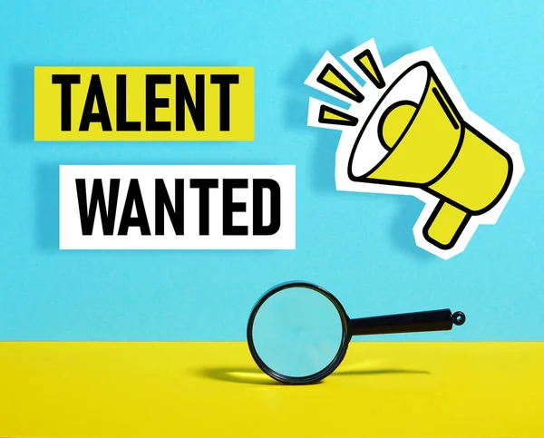 Talent Wanted Εμφανίζεται Χρησιμοποιώντας Ένα Κείμενο — Φωτογραφία Αρχείου
