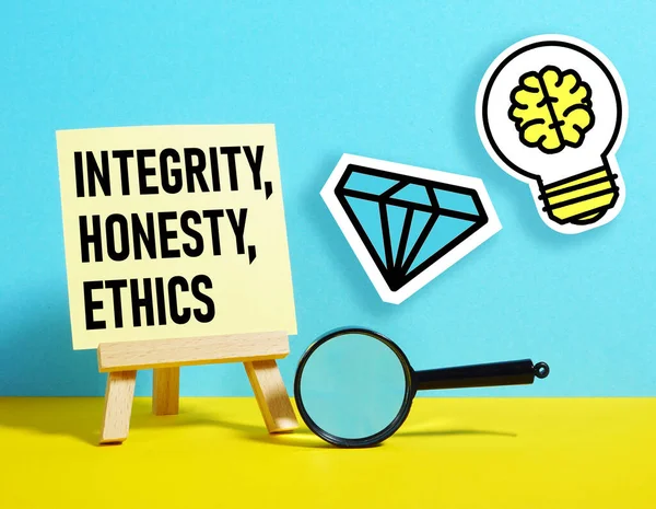 Becsületesség Őszinteség Etika Jelenik Meg Egy Szöveges — Stock Fotó