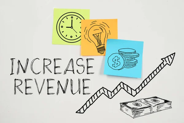 Increase Revenue Shown Using Text — Stock Photo, Image
