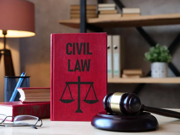 Civil Law is shown using a text on the book. Civil Procedure Rules