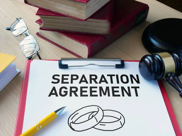 Acordo Separação Mostrado Usando Texto — Fotografia de Stock