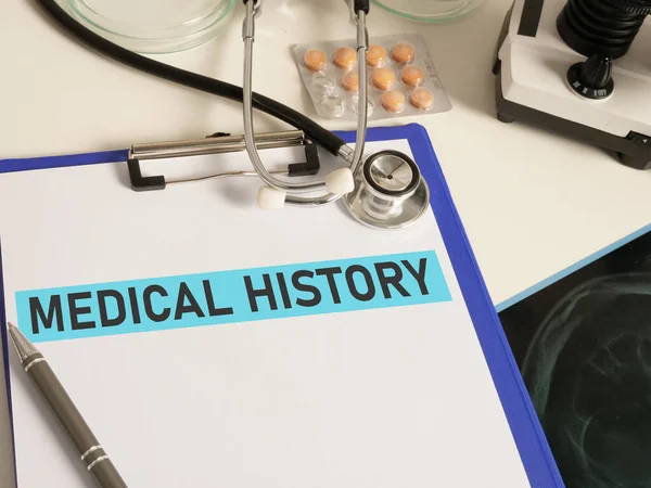 Медична Історія Відображається Допомогою Тексту — стокове фото
