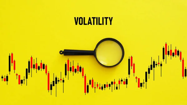 Concetto Volatilità Dei Mercati Finanziari Controllo Grafico Volatile Rischio Investimenti — Foto Stock