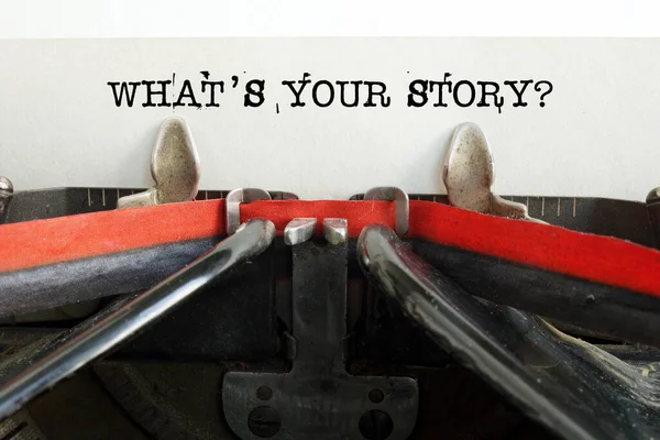 Ist Ihre Geschichte Der Text Ist Mit Einer Alten Schreibmaschine — Stockfoto