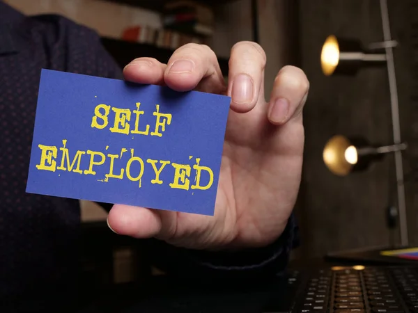stock image Self Employed is shown using a text
