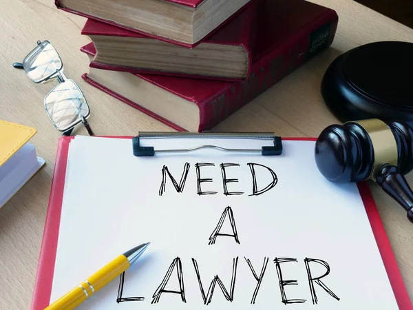 Need Lawyer Shown Using Text — Stock Photo, Image