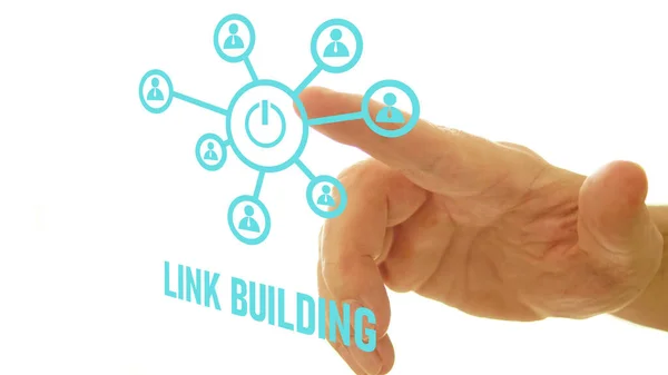 Link Building Viene Visualizzato Utilizzando Testo — Foto Stock
