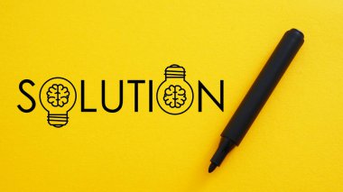 Problem Çözümü. Beyin fırtınası yaratıcı fikirlerin sembolü..