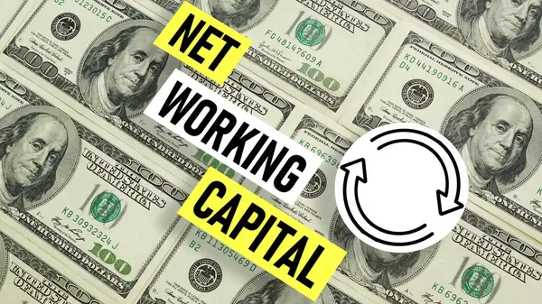 Net working capital is shown using a text