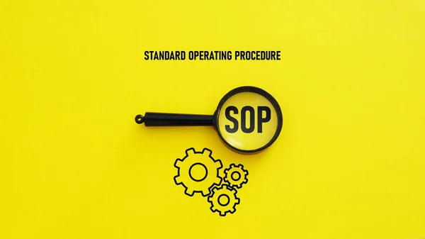 Standard operating procedure SOP is shown using a text