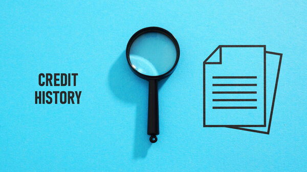 Кредитная история отображается с помощью текста и фотографии лупы